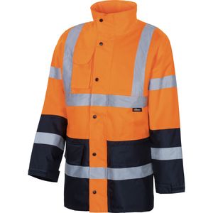 Arbeitsjacke Regenjacke Warnschutz-Kontrast-Regenjacke Größe S