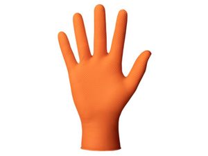 Ochranné nitrilové rukavice Mercator GOGRIP oranžové 50ks velikost XL