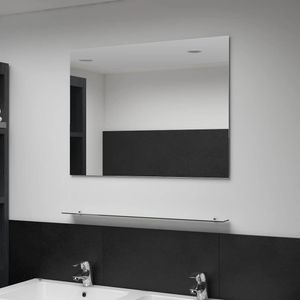 vidaXL Lustro ścienne z półką 80×60 cm szkło hartowane
