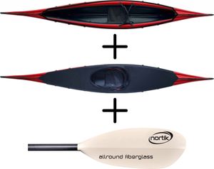 Nortik scubi SPEED Jubelpaket mit Abdeckung und Paddel, Farbe:Blau