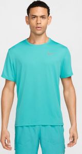 NIKE - nike miler men's dri-fit uv short-s - Męska koszulka do biegania z krótkim rękawem na lato - Zielony