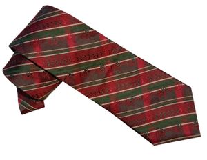 Trachtenkrawatte Herren Krawatte Seidenkrawatte Herrenkrawatte 100% Seide Rot-Grün