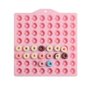 Donut-Silikon-Süßigkeitsformen Mit 64 Vertiefungen, Mini-Donut-Pfannenform, Gummibärchen-Süßigkeitsform Für Karamellen, Schokolade, Eiswürfel, Gelee, Trüffel, Pralinen, Ganache