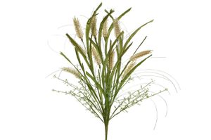 Kunstblumen Zweig Weizen und Gräser 70cm grün / beige