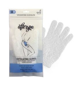 Afterspa Exfoliating Gloves Peeling Gloves White 1 Pcs
