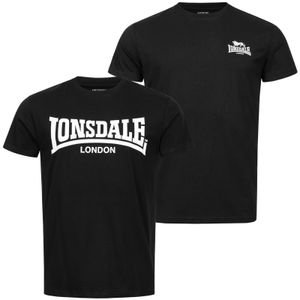 Herren T-Shirt normale Passform Doppelpack PIDDINGHOE Black 4XL Lonsdale