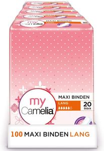 Camelia Maxi Damenbinden Binden Damenhygiene Lang 5 x 20 Stück