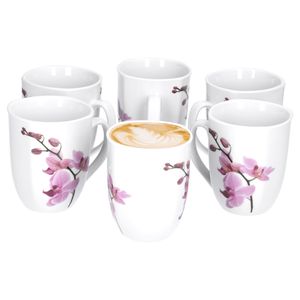 6er Set Kaffeebecher Kyoto Orchidee 33cl