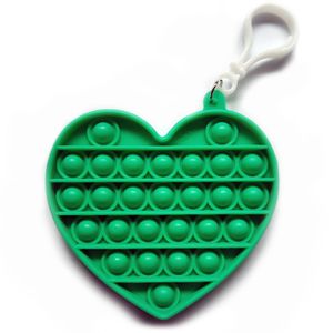 Fidget Toys Push Pop Schlüsselanhänger - Antistressspielzeug Herz Grün