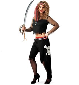 Damen Kostüm Piratin 4-teilig Piratenbraut Pirat Karneval Fasching Party Größe M