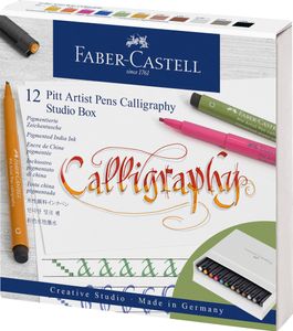 FABER-CASTELL Tuschestift PITT artist pen 12er Atelierbox