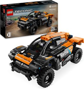 LEGO Technic NEOM McLaren Extreme E Race Car Set, Auto-Spielzeug mit Rückziehmotor für Kinder, baubares Aufziehauto, Technik-Geschenk für Jungs und Mädchen ab 7 Jahren 42166