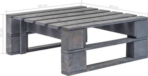 vidaXL Outdoor-Ottomane Paletten Holz Grau