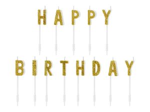 Świeczki urodzinowe na tort Happy Birthday