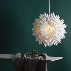 Gwiazda wisząca biała ICE 70 cm
