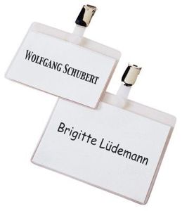 Namenschilder 90x54mm Clip Packung mit 25 Stück