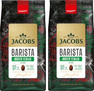 JACOBS Kaffeebohnen Barista Editions Crema Bella Italia geröstete Bohnen 2x 1 kg
