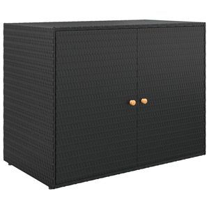 vidaXL Zahradní skříň černá 100x55,5x80 cm Poly ratan