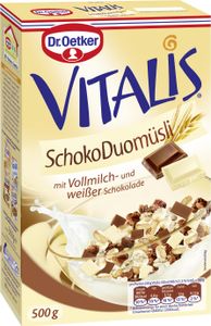 Dr. Oetker Vitalis SchokoDuo müsli Vollmilch und weiße Schokolade 500g
