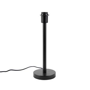 QAZQA - Moderne Tischlampe schwarz ohne Schirm - Simplo I Wohnzimmer I Schlafzimmer - Stahl Rund - LED geeignet E27
