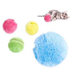 Haustier Elektrischer Ball mit 4 Baumwolle Flanell Abdeckung Hund und Katze Spielzeug Bodenreinigung Spielzeug Katze Plüschball Elektrischer Ball Stress für Katzen Hunde und Welpen
