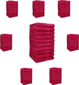 Betz Handtuch PALERMO - 80 Stück Handtücher 100% Baumwolle  Größe 50 x 100 cm Hotel-Qualität Farbe - cranberry