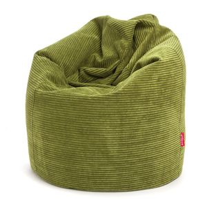 Sitzsack Beanbag Mega Sako Tasche Cord Fußhocker Sitzkissen Pouffe - 135x85x85cm - Farbe: Grün