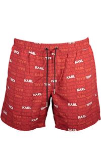 KARL LAGERFELD BEACHWEAR Badeanzug Herren Textil Rot SF19968 - Größe: S