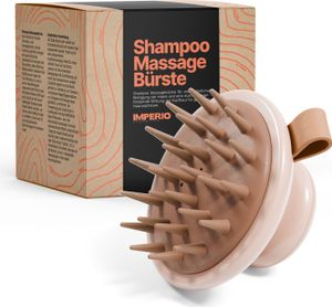 IMPERIO Shampoo Massagebürste zur Durchblutung der Kopfhaut für gesundes Haarwachstum (rosa)