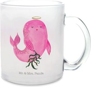 Mr. & Mrs. Panda Teetasse Sternzeichen Jungfrau - Transparent - Geschenk, Teetasse aus Glas, Geschenk August, Astrologie, Teeglas, Jungfrau Sternzeichen, Teebecher