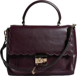 Michael Kors Purple Leder Logo Plaque Crossbody Mindy Tasche