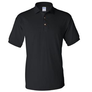 Pánske polo tričko Gildan DryBlend s krátkym rukávom BC496 (L) (Black)