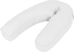 Tehotenský vankúš v tvare písmena J 54x(36-43) cm, biely