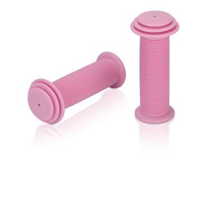 XLC GR-G18 Kindergriffe mit Prallschutz, Lamellen, 100 mm, Ø 22 mm, pink (1 Paar)