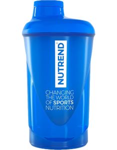 Nutrend Shaker Nutrend 600 ml blau / Shaker / Stilvoller Shaker mit der Aufschrift Changing The World Of Sports Nutrition