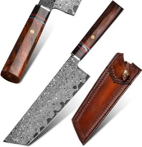 Damaškový kuchynský nôž MASTERPIECE Yutaka-Hnedá KP29020
