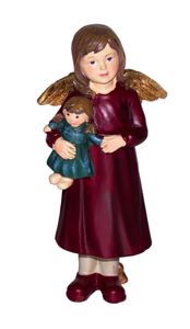 Engel Deko Schutzengel Puppe Weihnachtsengel Skulptur Figur Objekt Elfe Fee Herz