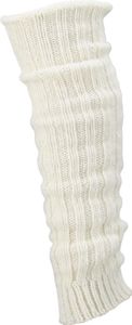 TippTexx 24 1 Paar Beinwärmer, Stulpen, Legwarmers mit Wolle (Schaf und Alpaka), Wollweiß