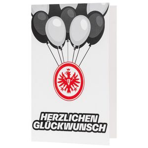 Eintracht Frankfurt Grußkarte Luftballons