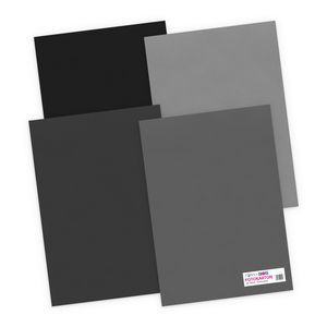 itenga Fotokarton - A4 300 g/qm 24 Blatt - Grautöne - 4 Farben je 6 Blatt