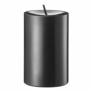 Engels Kerzen Original Stumpen Gegossen, Stumpkerze, Stump Kerze, Paraffin, Schwarz, Ø 8 cm, H 12 cm, 62008012088