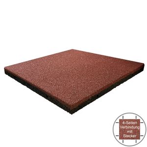 Fallschutzmatten 45mm rot | Spielplatzmatten 50x50 cm