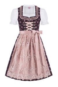 Herzglück Kinder Dirndl dunkelrot altrosa Annalena 012702 Größe: 86