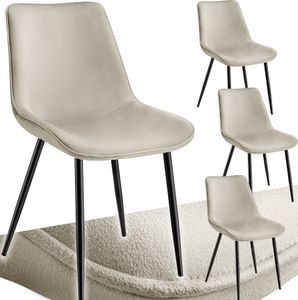 Set Stuhl Monroe gepolstert, in Samtoptik 48 x 59 x 82,5 cm