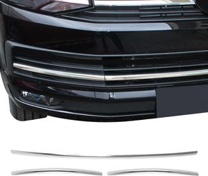 Stoßstangen Leisten für VW T6 Caravelle 2015-2019 Highline 3 tlg Edelstahl Chrom