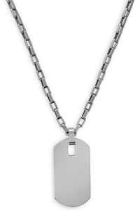 Xenox Herren Halskette aus Edelstahl mit Tag Anhänger 50-55cm - Eden Elements X3960