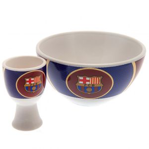 FC Barcelona - Frühstücks-Set für Erwachsene- Keramik TA6094 (Einheitsgröße) (Weiß/Blau/Weinrot)