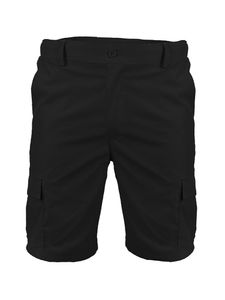 Herren Classic Fit Cargo Pocket Minihose Strand Casual Button-Down-Shorts,Farbe: Schwarz,Größe:XL