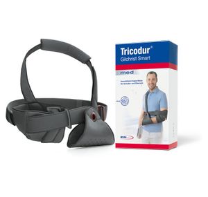 Tricodur Gilchrist Smart, M 90-110 cm, anthrazit/rot | Packung (1 Orthesen)