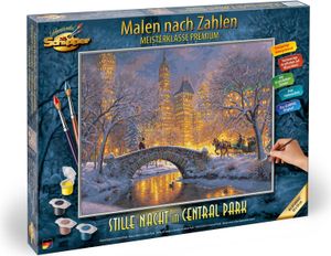 Schipper 609130874 Malen nach Zahlen - Stille Nacht im Central Park - Bilder malen für Erwachsene, inklusive Pinsel und Acrylfarben, 40 x 50 cm